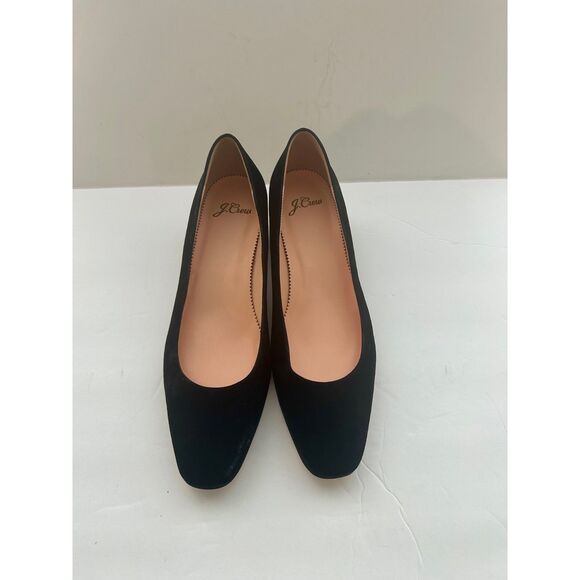 J. Crew block-heel Suede black pump, size 8.5, NIB - Picture 1 of 7